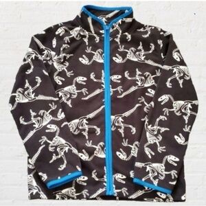 Oshkosh B'Gosh Dinosaur Fossil Zip up Fleece Sz 12